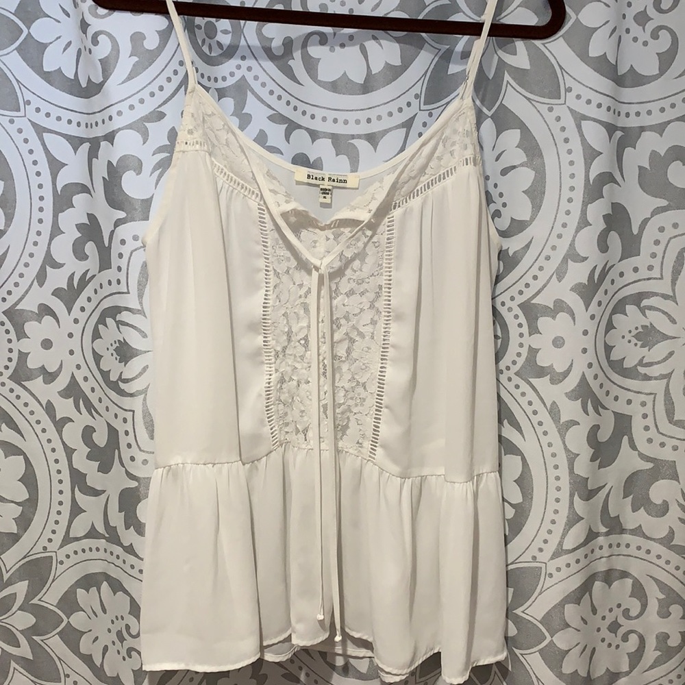 Black Rainn Spaghetti Strap Boho Top - XL
